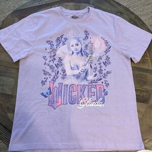 Wicked Glinda Ariana Grande Graphic T-Shirt Lavender Purple Movie Merch Large